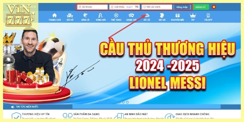 Bạn đăng nhập tài khoản trên Vin777